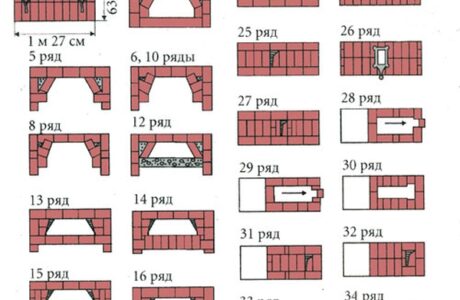 Как сложить печь-камин из кирпича своими руками